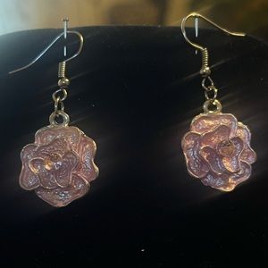 Pink flower Earrings-2 Sets